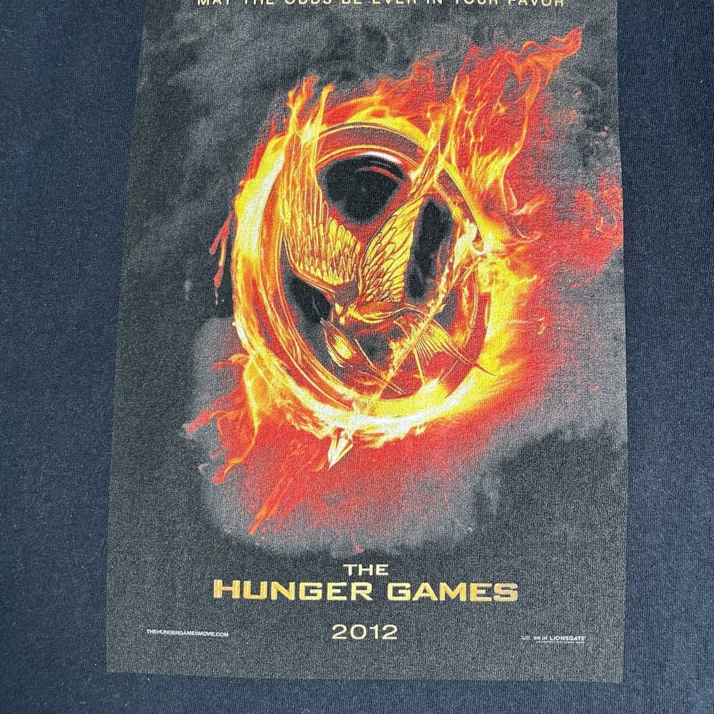 The Hunger Games Promo T-shirt Small 2012 District 12 Lionsgate Double Sided - Picture 2 of 6